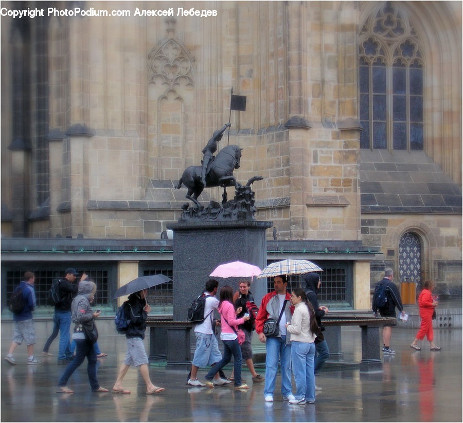 People, Person, Human, Umbrella, Tourist, Building, Architecture