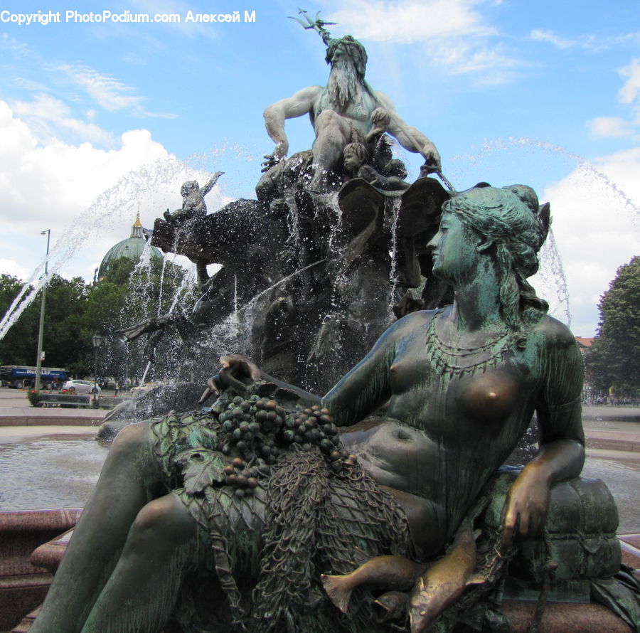 Art, Sculpture, Statue, Fountain, Water, Mud, Soil