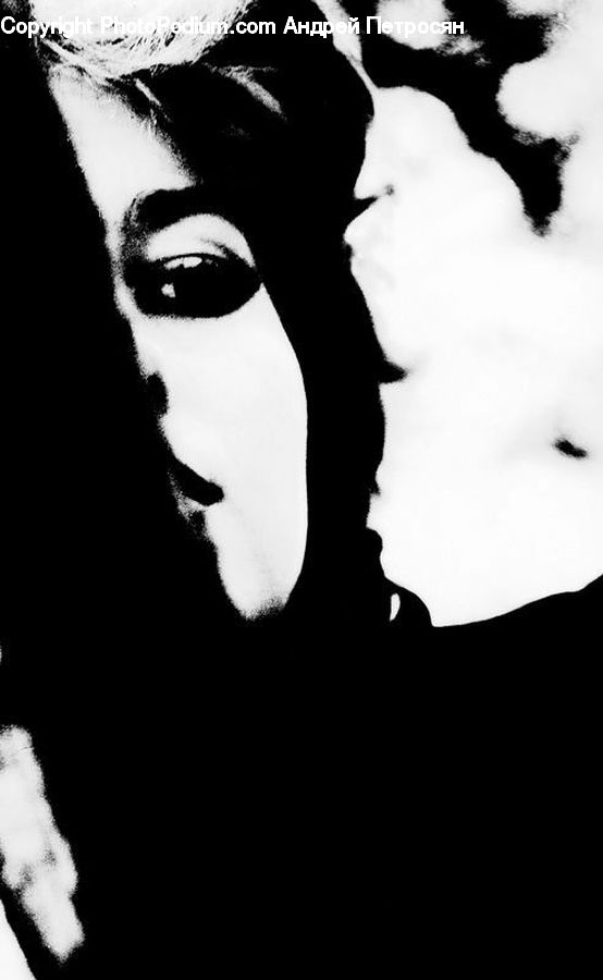 Smoke, Silhouette, X-Ray, Head, Portrait, Paper, Person