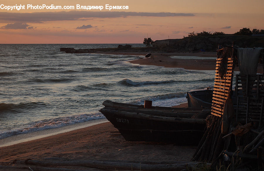 Boat, Watercraft, Dinghy, Beach, Coast, Outdoors, Sea