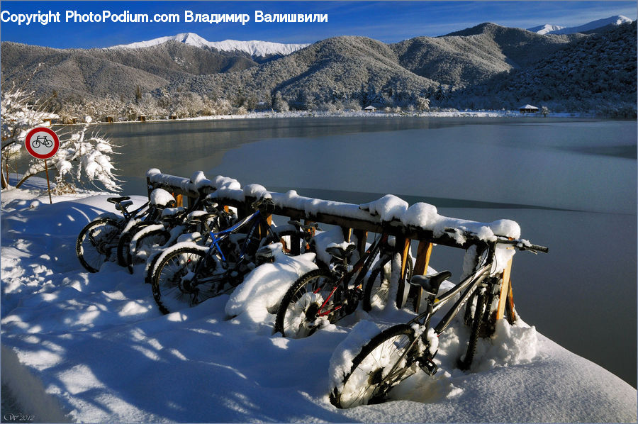 Pipeline, Motor, Motorcycle, Vehicle, Ice, Outdoors, Snow