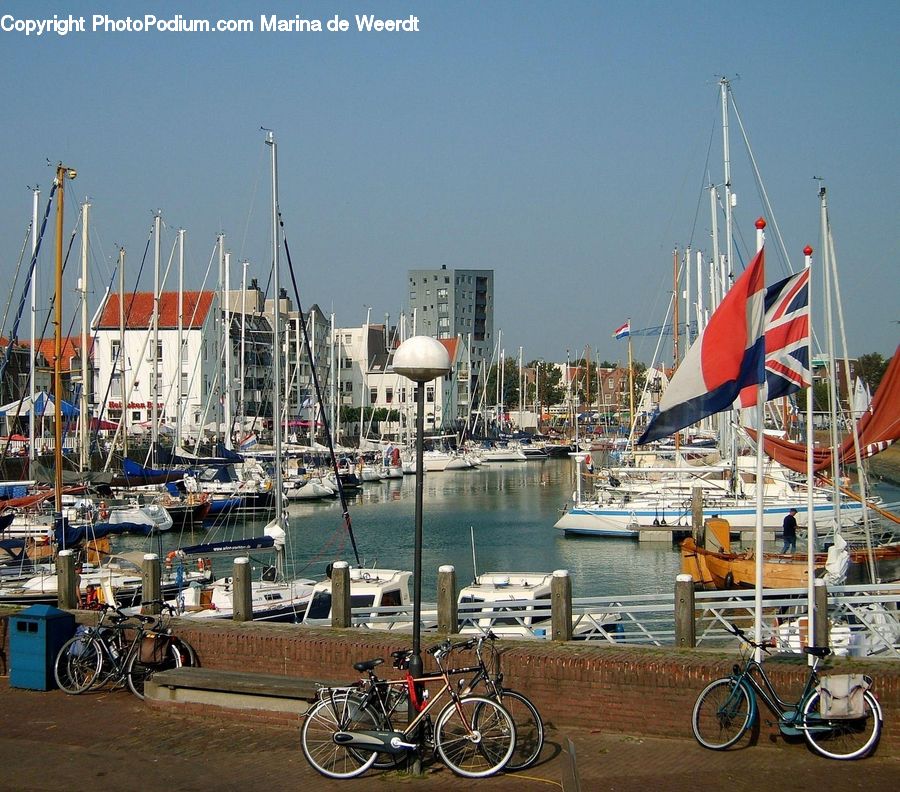 Boat, Watercraft, Bicycle, Bike, Vehicle, Dock, Port