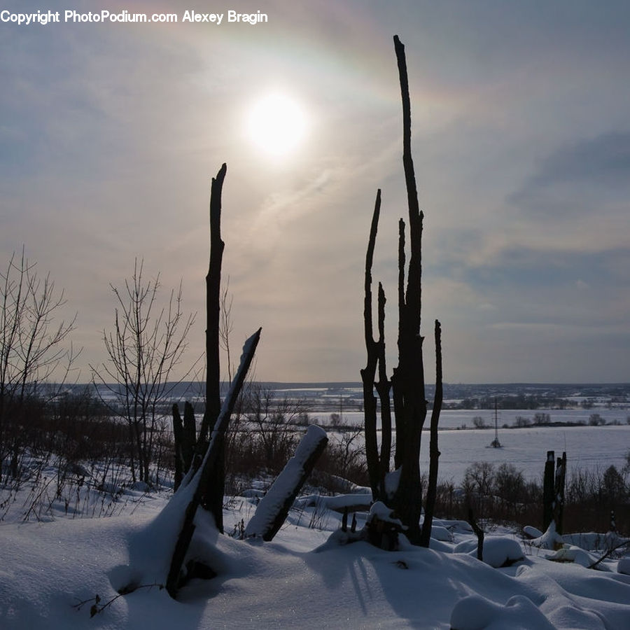 Ice, Outdoors, Snow, Playground, Landscape, Nature, Scenery