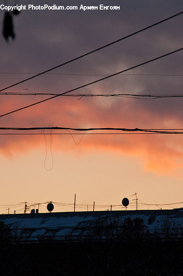 Antenna, Dawn, Dusk, Red Sky, Sky, Sunrise, Sunset