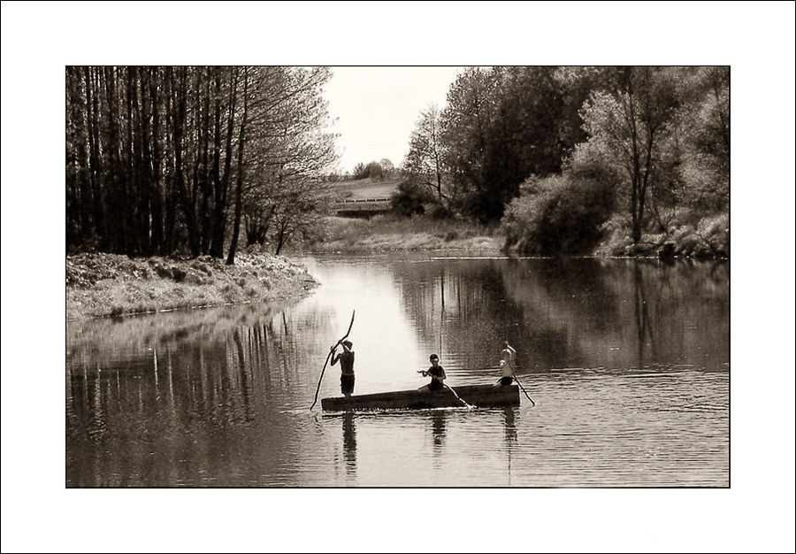 Bench, Collage, Poster, Canal, Outdoors, River, Water