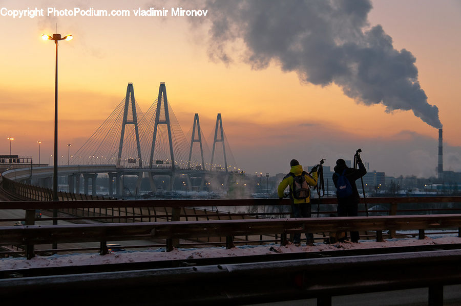 Bridge, Fog, Pollution, Smog, Smoke, Dock, Pier