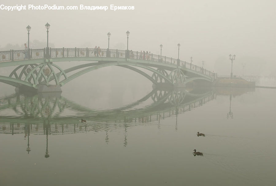 Fog, Pollution, Smog, Smoke, Bridge, Arch