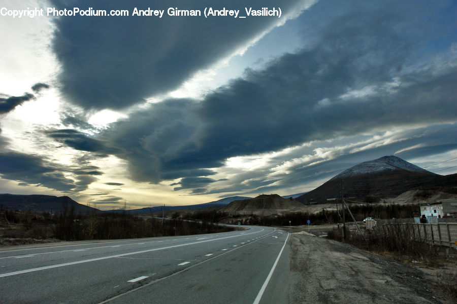 Road, Freeway, Azure Sky, Cloud, Outdoors, Sky, Highway