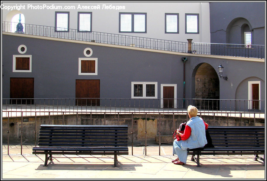 Human, People, Person, Bench, Architecture, Building, Housing