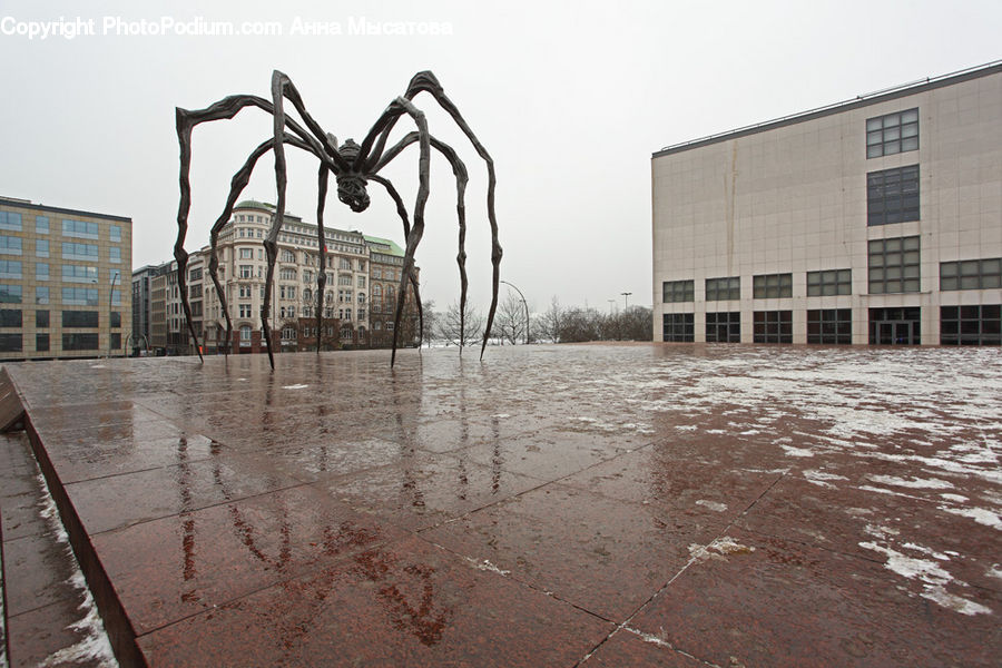 Basketball Court, Flood, Apartment Building, Building, High Rise, Boardwalk, Deck