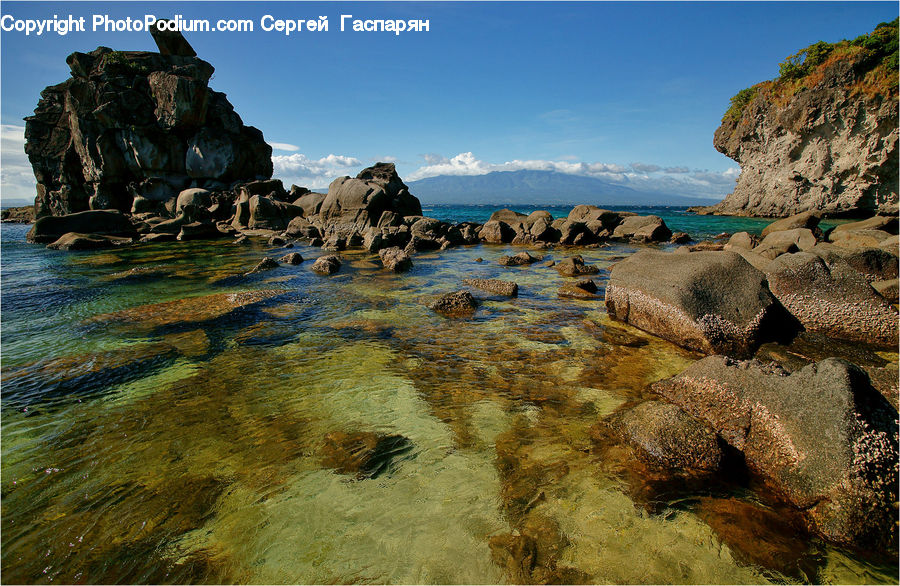 Rock, Promontory, Coast, Outdoors, Sea, Water, Coral Reef