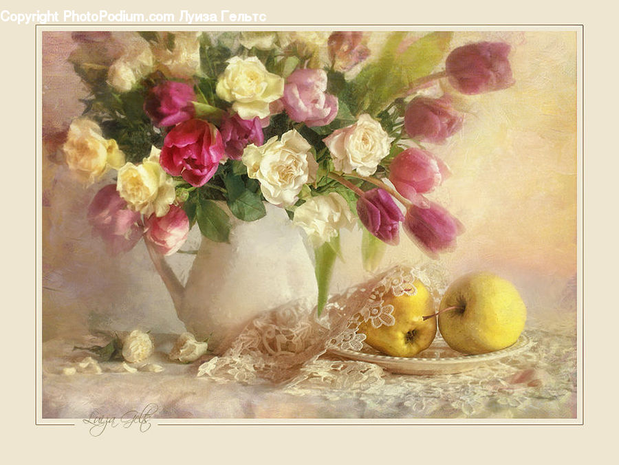 Fruit, Quince, Citrus Fruit, Lemon, Flower, Flower Arrangement, Flower Bouquet