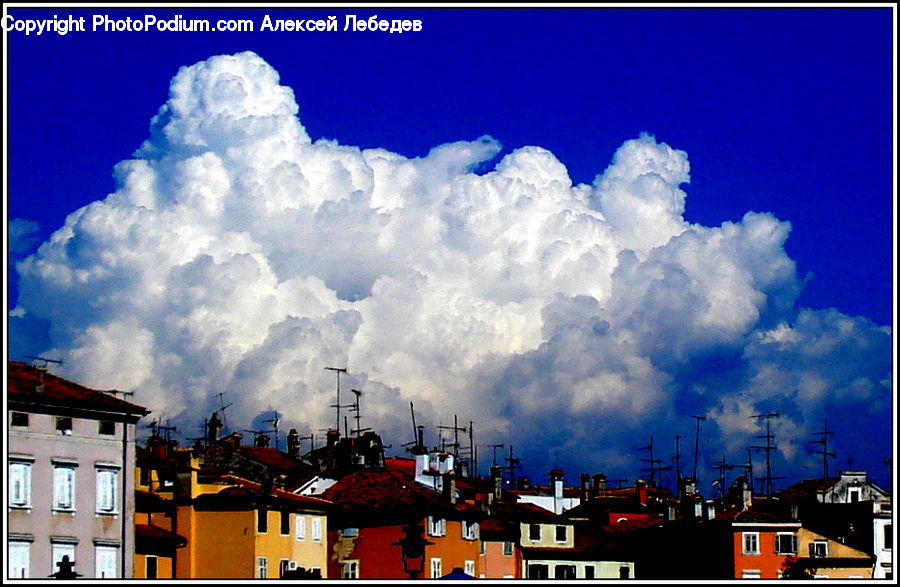 Cloud, Cumulus, Sky, Apartment Building, Building, High Rise, Azure Sky