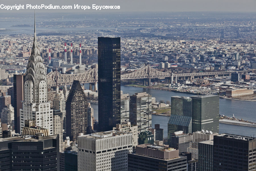 City, Downtown, Aerial View, Metropolis, Urban, Building, High Rise