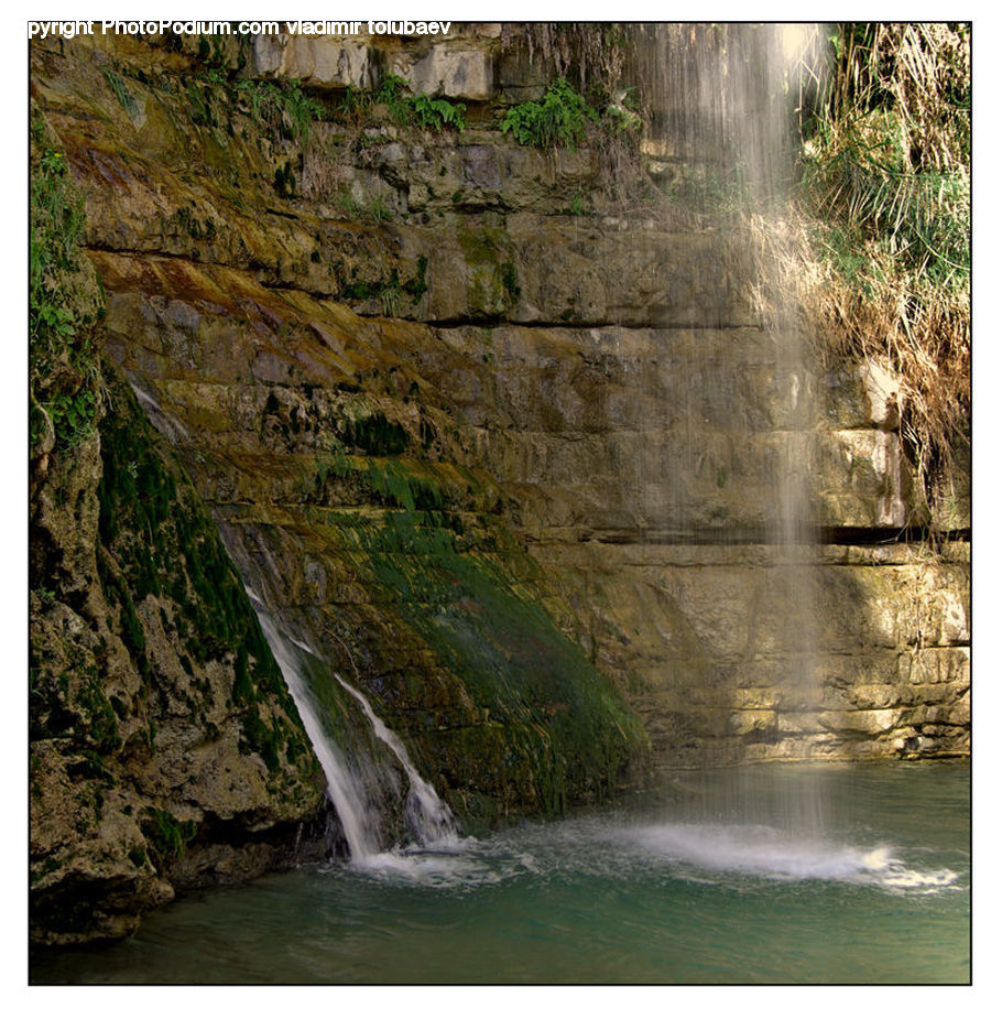 Outdoors, River, Water, Waterfall, Cliff