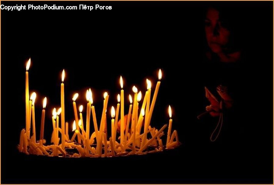 People, Person, Human, Fire, Flame, Candle, Birthday Cake