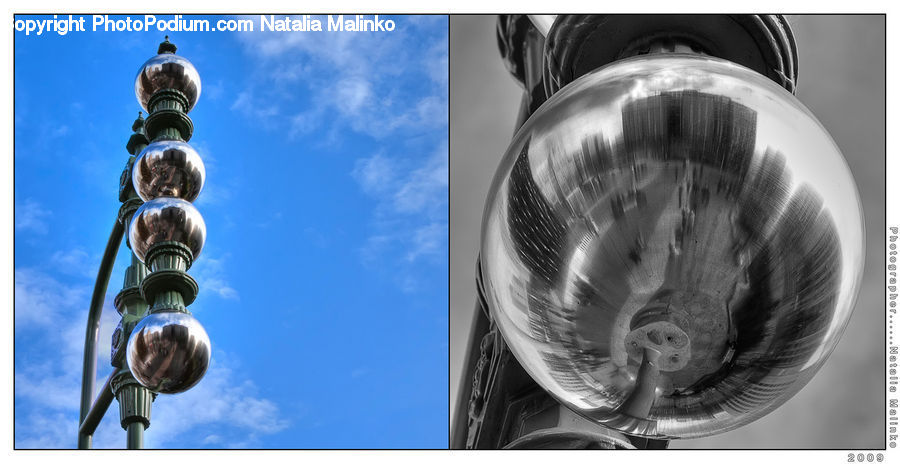 Collage, Poster, Spiral, Headlight, Light, Architecture, Tower