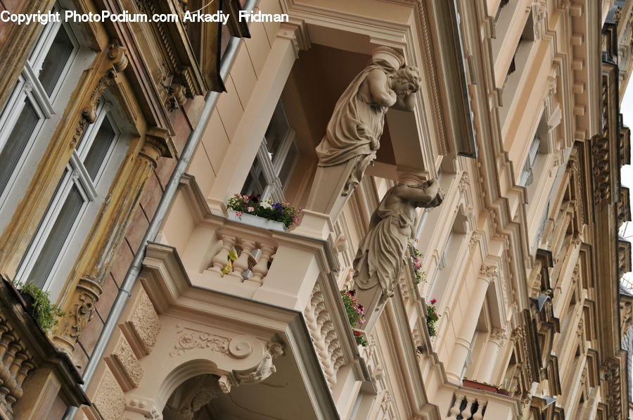 Balcony, Art, Gargoyle, Statue, Sculpture, Building, Housing