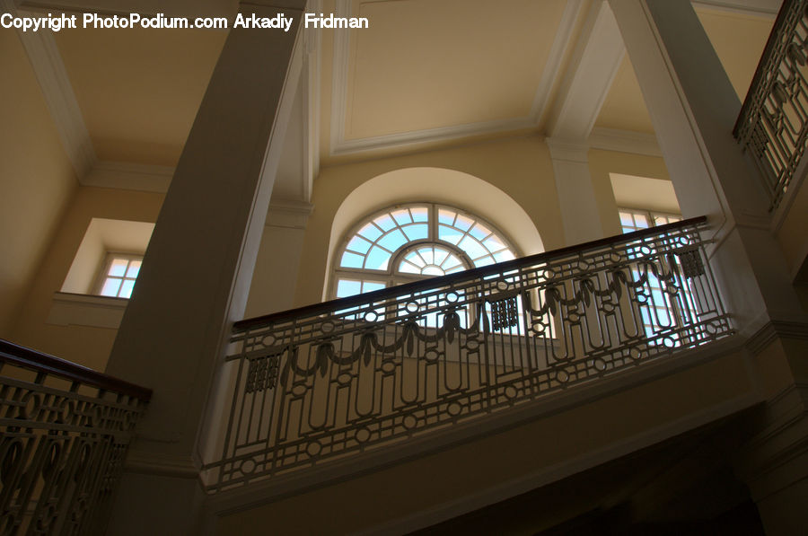 Architecture, Housing, Skylight, Window, Banister, Handrail, Staircase