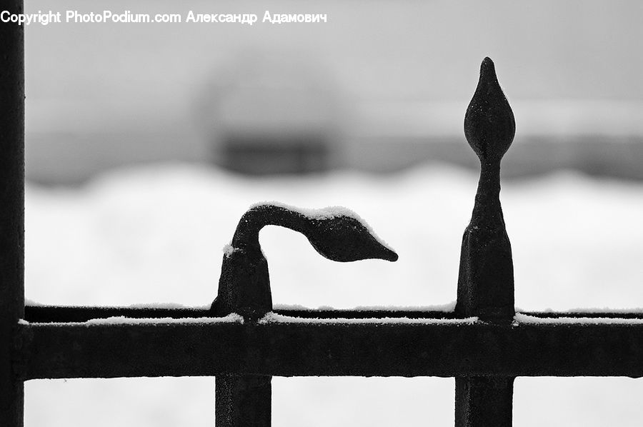 Silhouette, Railing, Art, Sculpture, Statue, Beak, Bird