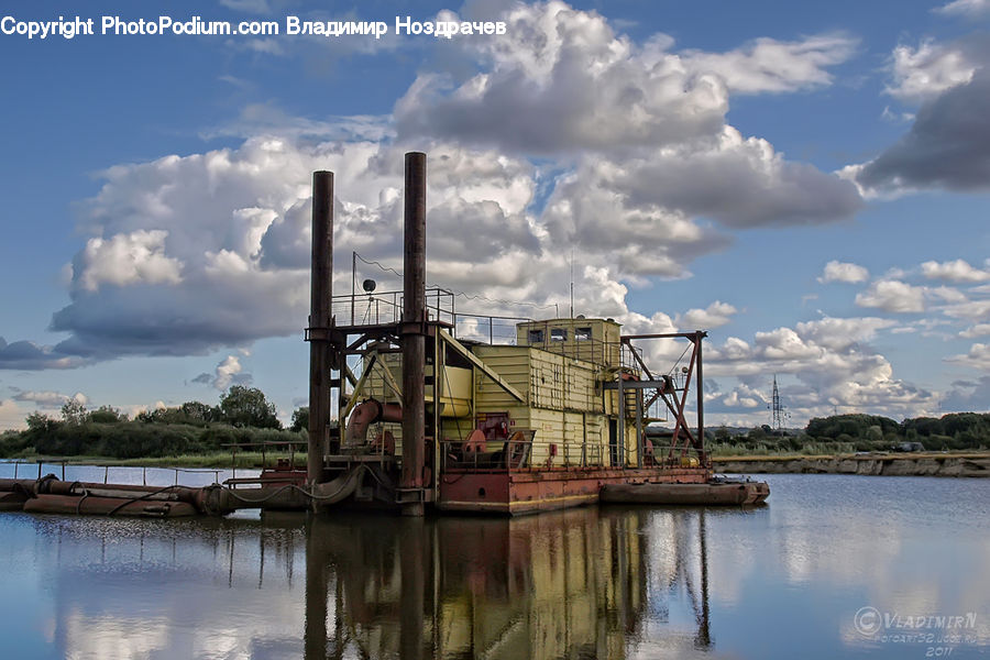 Dock, Port, Waterfront, Cloud, Cumulus, Sky, Harbor