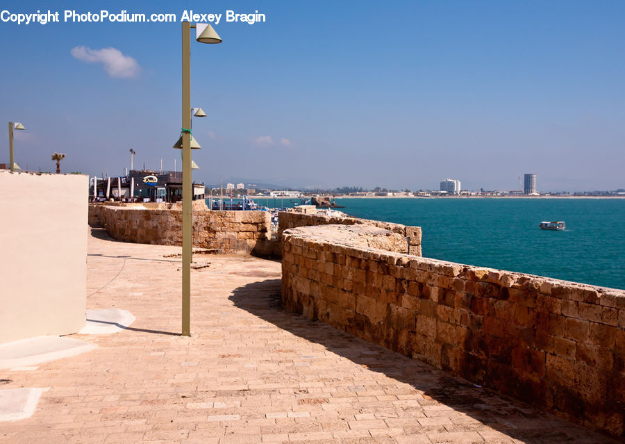 Coast, Outdoors, Sea, Water, Waterfront, Lamp Post, Pole