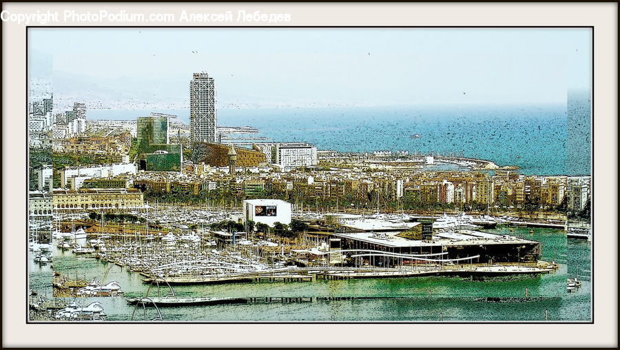 Collage, Poster, City, Downtown, Building, Diagram, Plan
