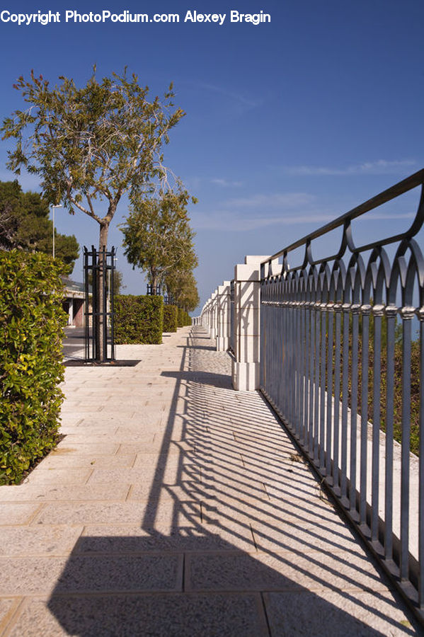 Banister, Handrail, Path, Sidewalk, Walkway