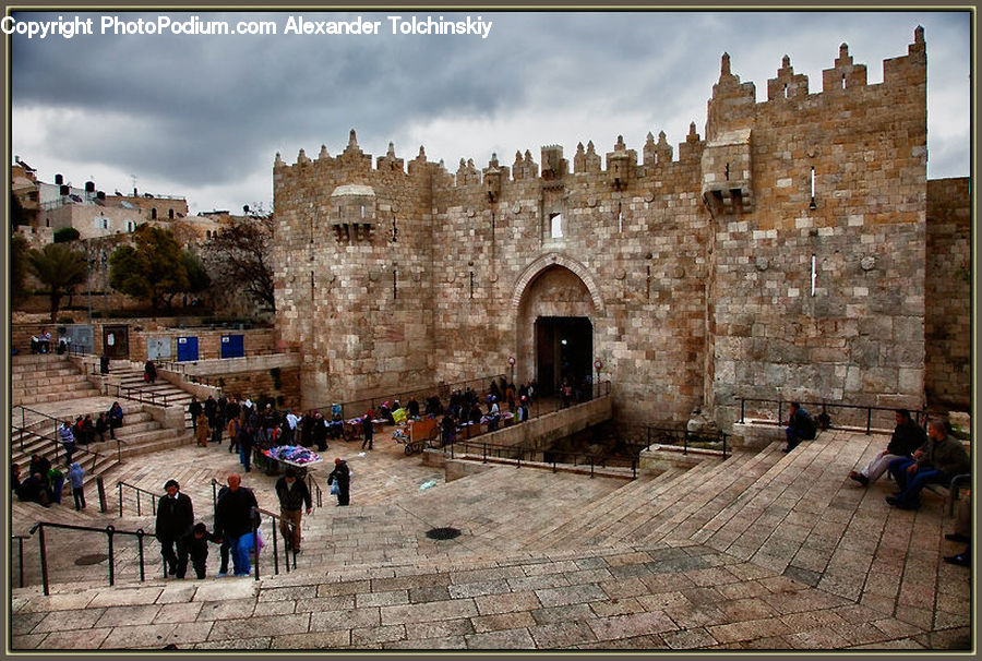 Castle, Fort, Bench, Architecture, Ruins, Building