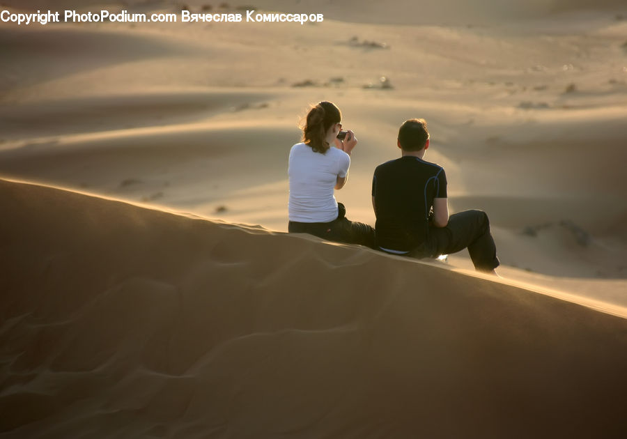 People, Person, Human, Desert, Outdoors, Dune, Back