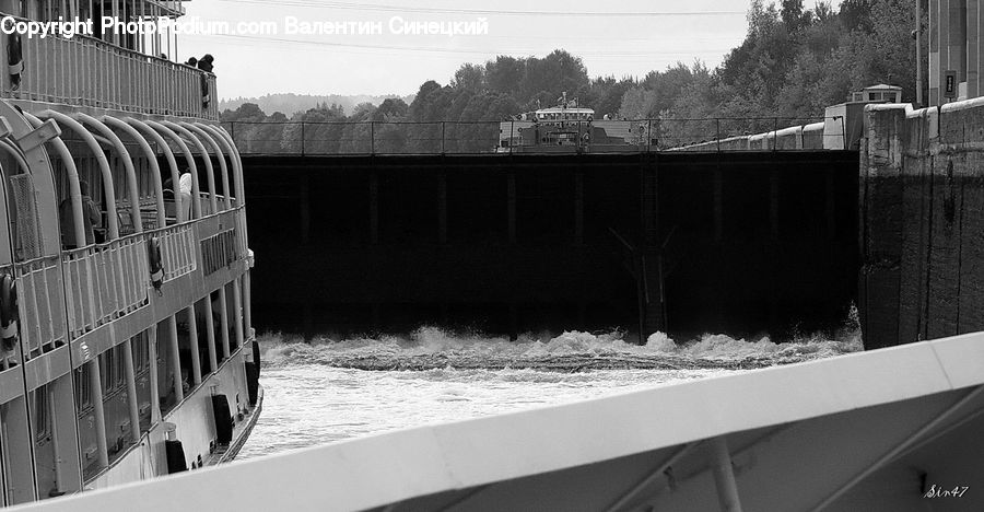 Train, Vehicle, Canal, Outdoors, River, Water