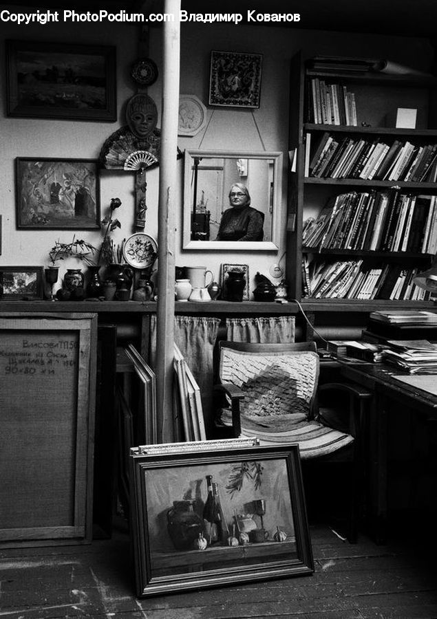 Chair, Furniture, Book, Bookcase, Shelf, Indoors, Library