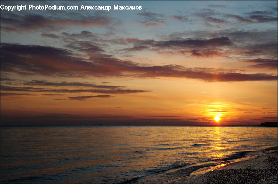 Beach, Coast, Outdoors, Sea, Water, Dawn, Dusk