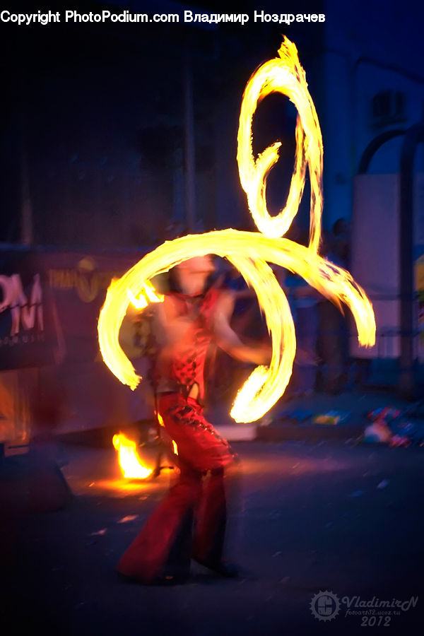 Fire, Flame, Performer, Person, Alphabet, Ampersand, Dance