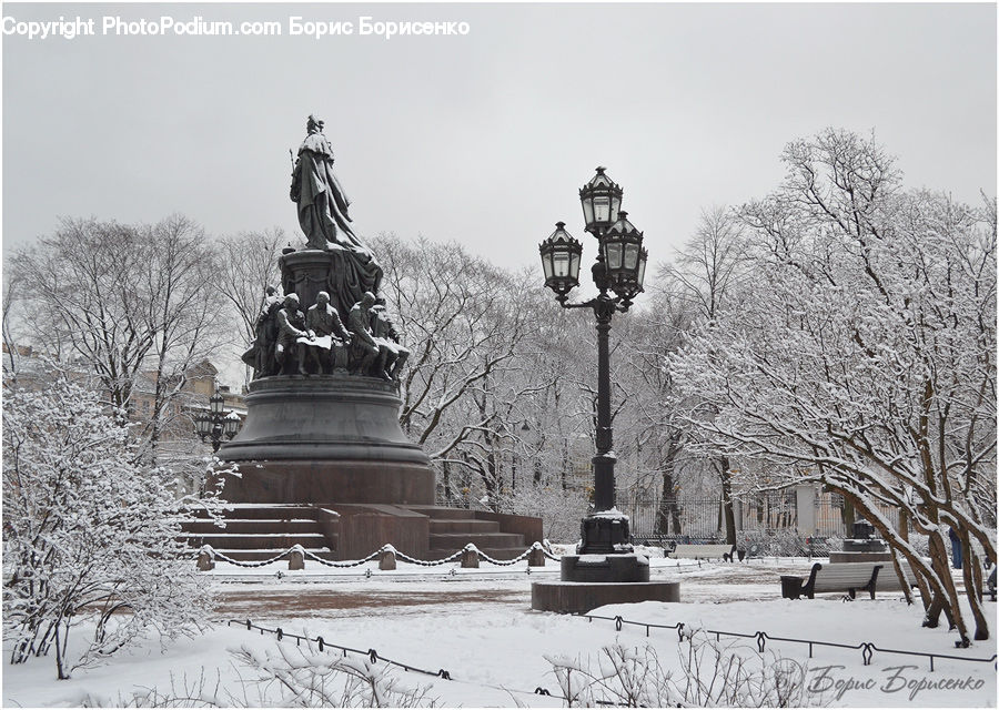 Art, Sculpture, Statue, Ice, Outdoors, Snow, Monument