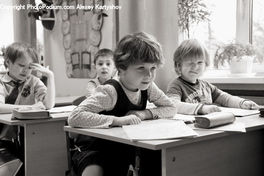 People, Person, Human, Plant, Potted Plant, Reading, Classroom