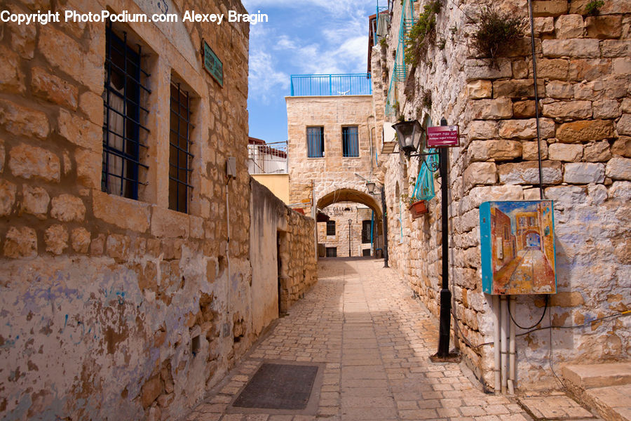 Brick, Road, Street, Town, Cobblestone, Pavement, Walkway