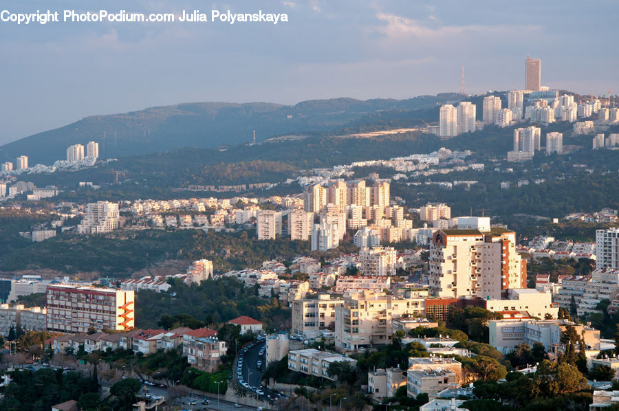 Aerial View, Building, Downtown, Town, City, Metropolis, Urban