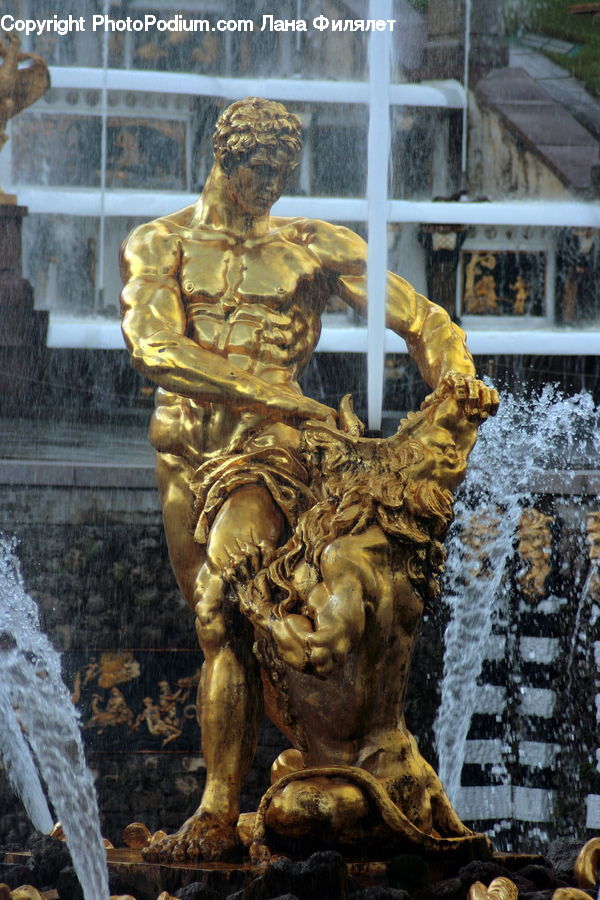 Art, Sculpture, Statue, Gargoyle, Fountain, Water, Angel