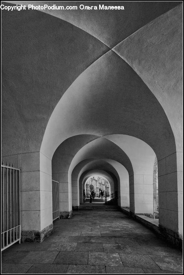 Arch, Vault Ceiling, Crypt, Alley, Alleyway, Road, Street