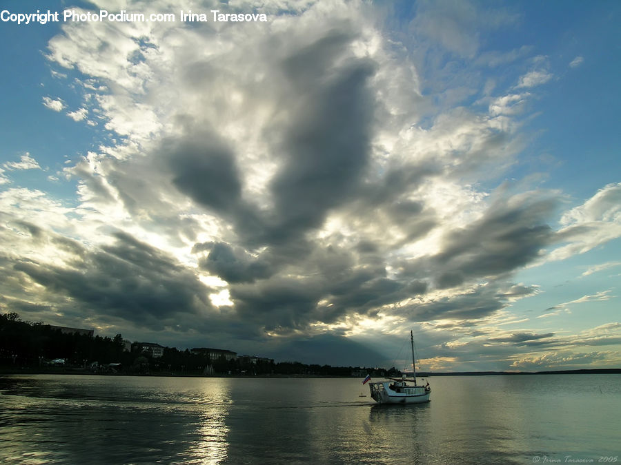 Azure Sky, Cloud, Outdoors, Sky, Boat, Yacht, Cumulus