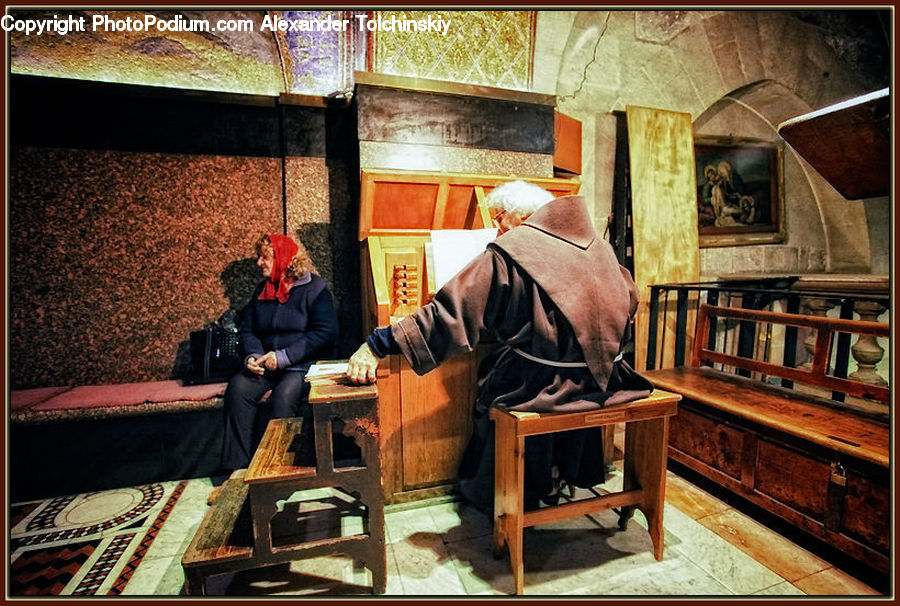 People, Person, Human, Brick, Shelf, Furniture, Chair