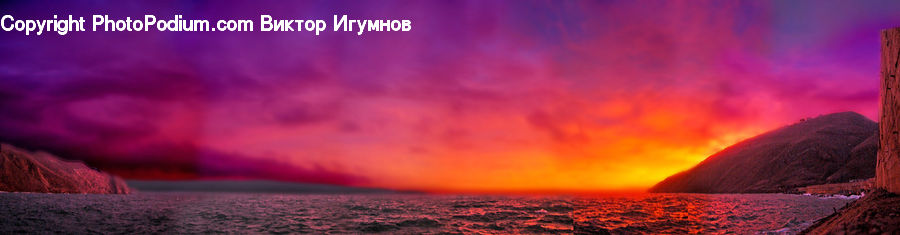 Eruption, Volcano, Auditorium, Dawn, Dusk, Sky, Sunrise