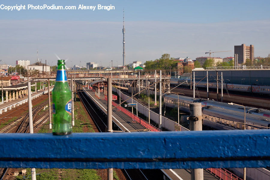 Bottle, Train, Vehicle, Boat, Watercraft, Alcohol, Beer