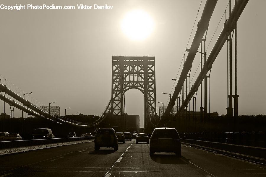 Bridge, Automobile, Car, Vehicle, Pipeline, Freeway, Overpass