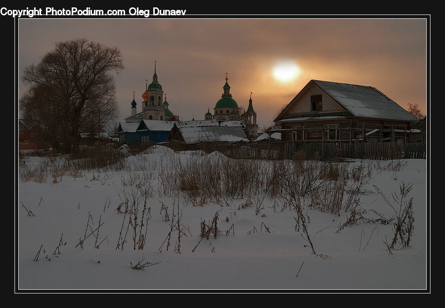 Architecture, Church, Worship, Ice, Outdoors, Snow, Building