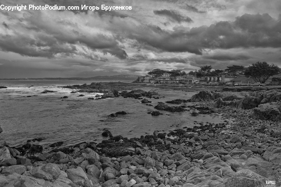 Rock, Coast, Outdoors, Sea, Water, Sand, Soil