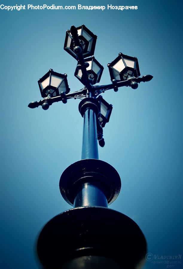 Lamp Post, Pole, Bottle, Art, Modern Art