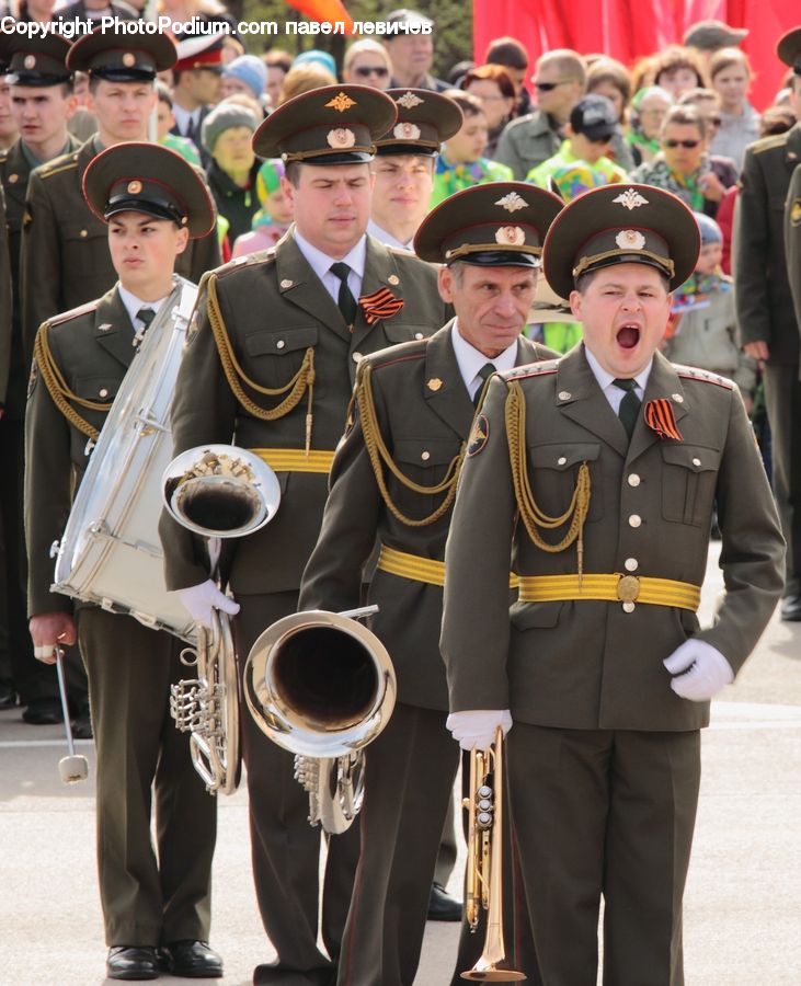 People, Person, Human, Disk, Frisbee, Brass Section, Euphonium