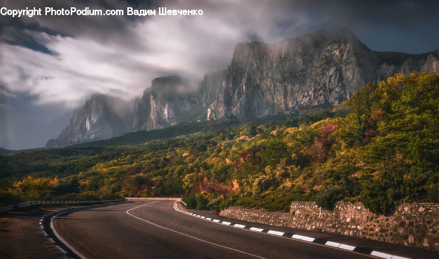 Mountain, Mountain Range, Outdoors, Granite, Marble, Road, Dirt Road